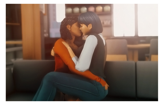 Here’s to a new life.. of growing old together. #i literally love them so much  #i couldnt see zara living without miya anymore so im glad she cured herself  #i would have been distraught to see miya pass away while zara stayed a ya..  #the sims 4 #sims 4#ts4#s4#my: sims#my: outtakes#Finch Legacy#Zara Straud#Miya Micelli