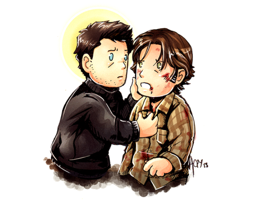 All art were created for kototyph’s story, Holly Jolly, written for the Sastiel Big Bang 2013 