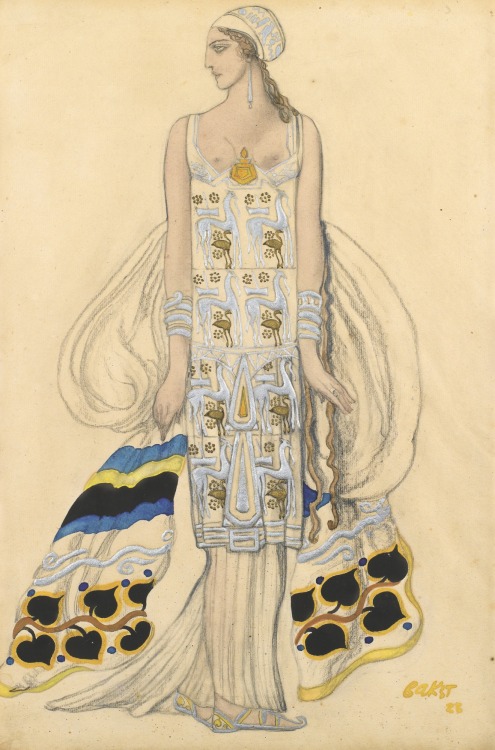 Ida Rubinstein’s costume for Phaedra by L. Bakst, 1923