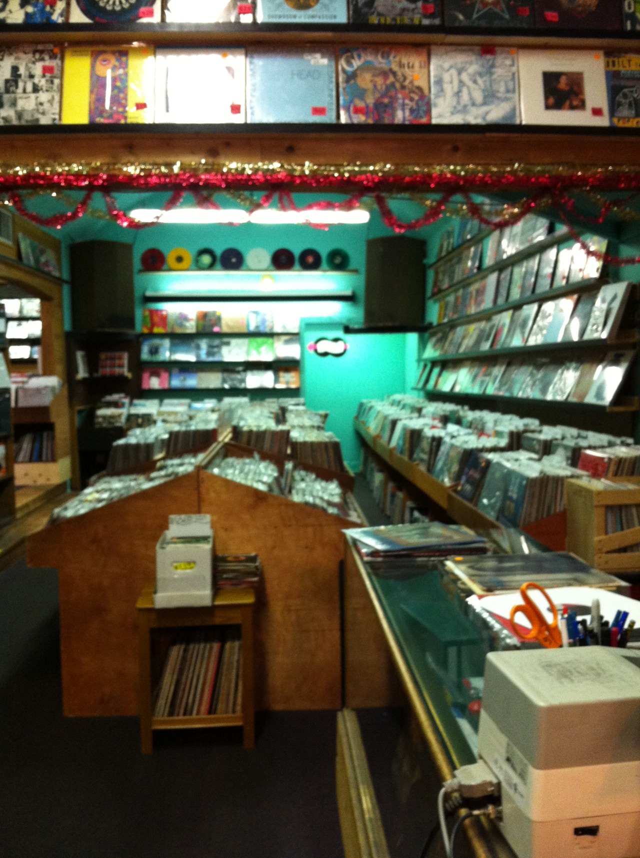 katiohead:  The Vinyl Room at Music Millennium and a view of the CD room from upstairs