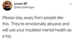 deadmugen:  lamujerderojo:  galactic-remnants:  cobaltdays: wrecknician:  onyourleftbooob: stop giving insecure people trust issues 2k17  “watch out for red flags” says the girl who just tweeted “how to abuse people 101”   She’s so gross   Wtf