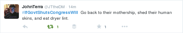 macleod:  #IfGovtShutsCongressWill is now trending on Twitter.The republicans are