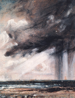 meiringen:  Seascape Study with Rain Cloud (detail), John Constable, 1828. 