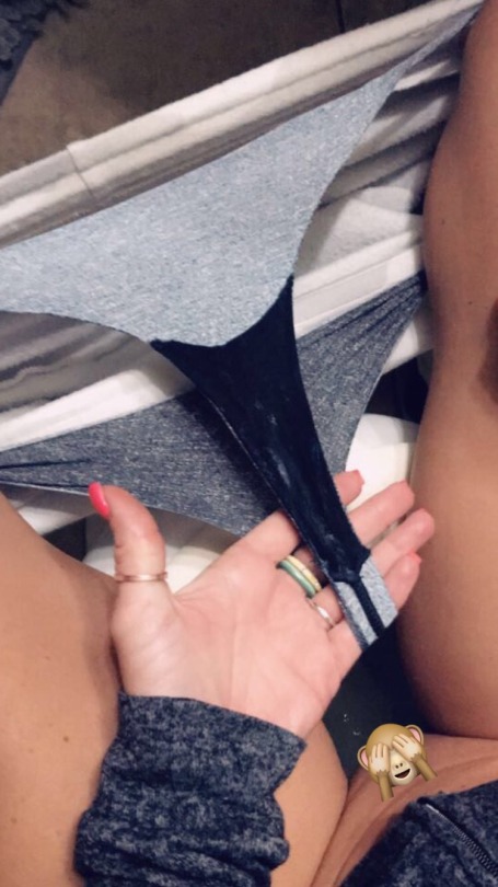 ur-girl-amber:My pussy gets soooo horny it ruins my panties 😭😭.  Especially after I shave her bald it makes me wetter 🙊💦.   Happy Friday pervs !! 