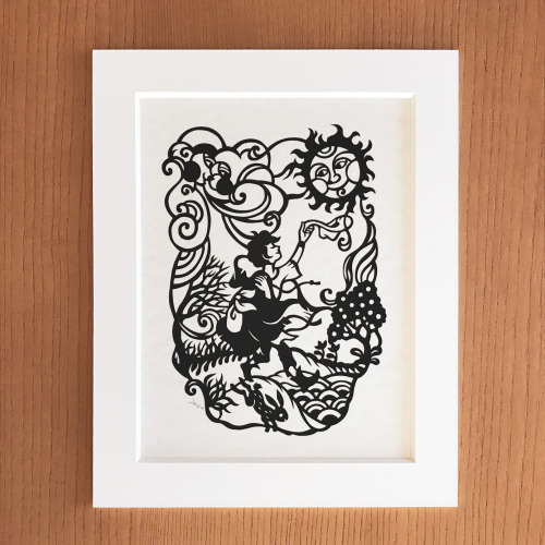 コドモペーパー 切り絵 北風と太陽 コドモペーパー 切り絵 北風と太陽