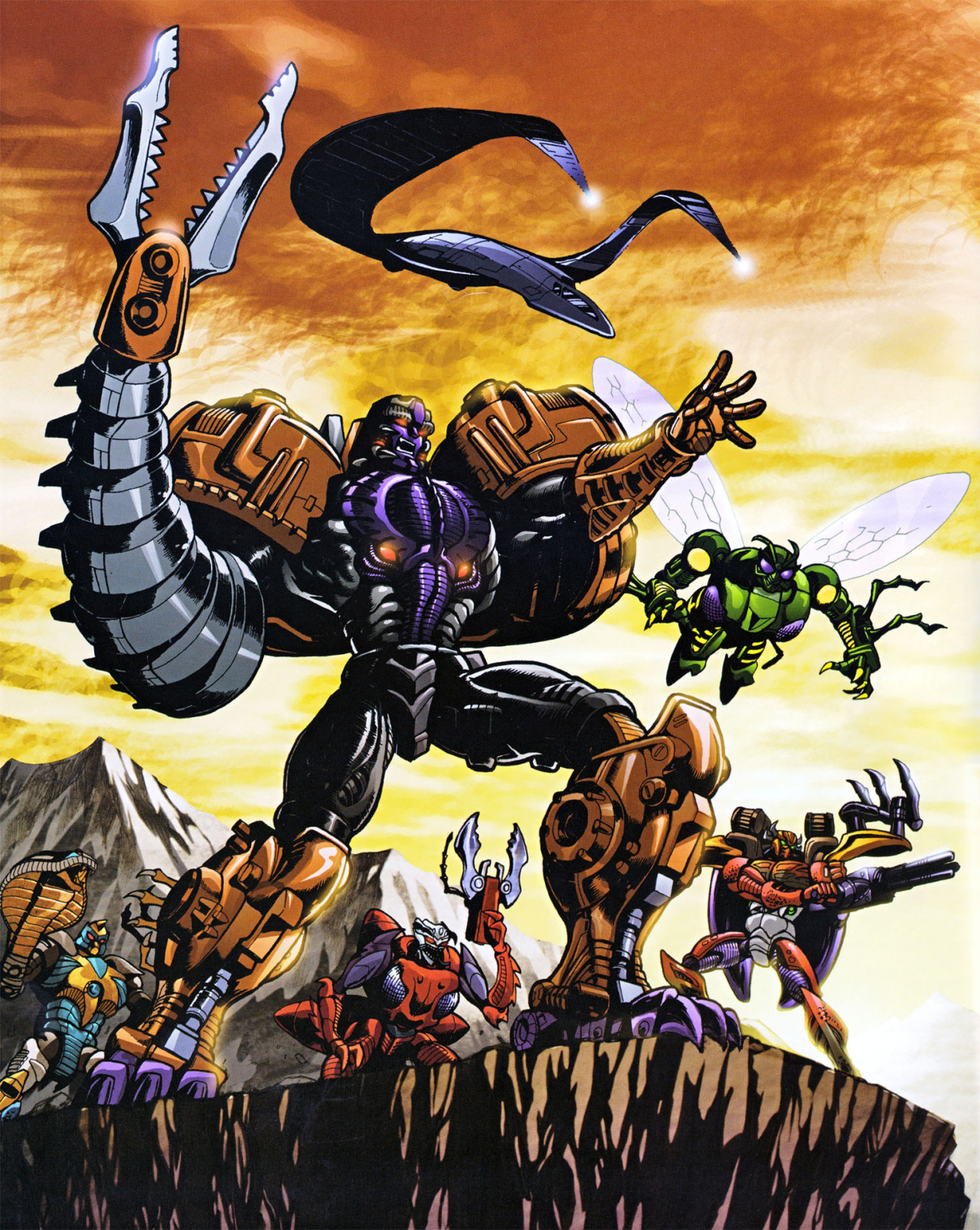 monzo12782:
“ Yeesssss…
Transmetal Megatron, Quickstrike, Inferno, Waspinator and Rampage, plus Ravage’s TransWarp Cruiser. Art by Guido Guidi and colors by Hi-Fi Design. Scan from Genesis: The Art of Transformers.
”