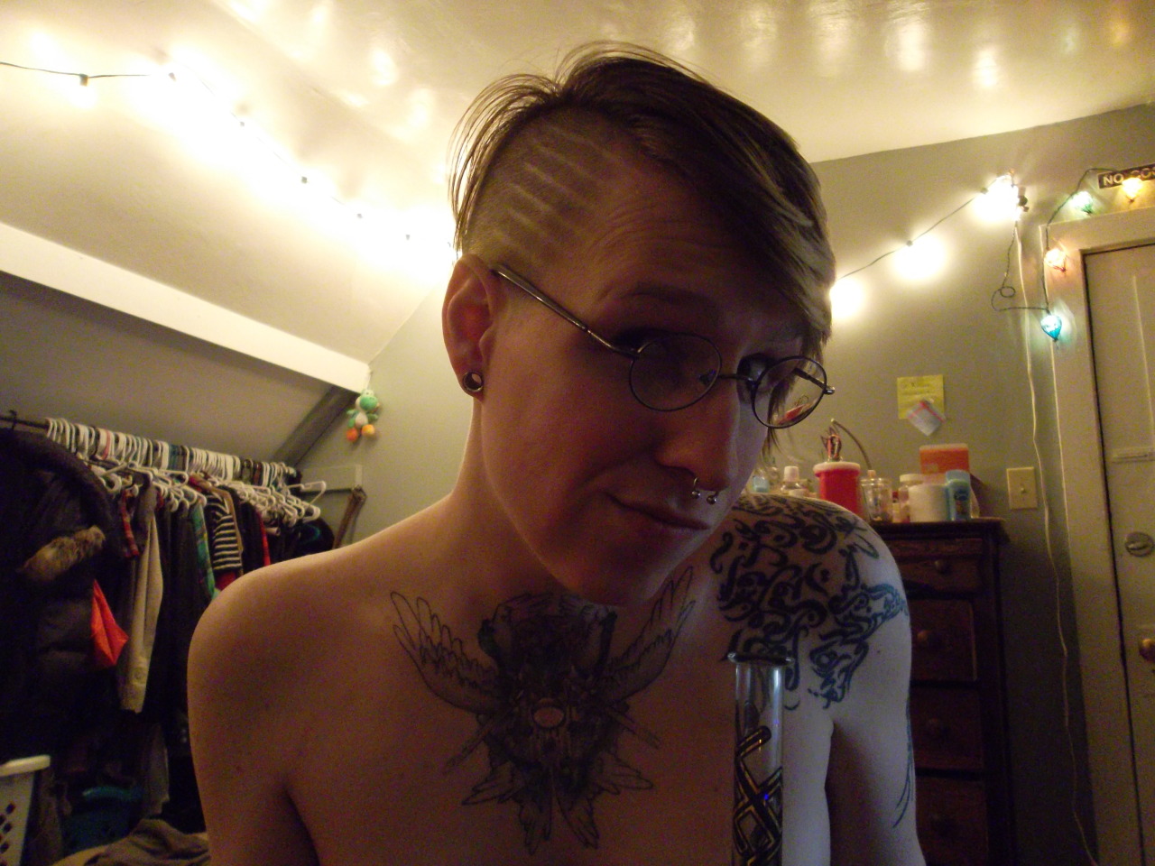 stoned :p  but hey I got my hair trimmed up today for pride this weekend so woowoo