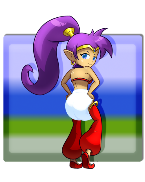 slimepickinsnursery: Shantae Showing Off (By NinoSatori) Originally a sketch I got from @ninosatori 