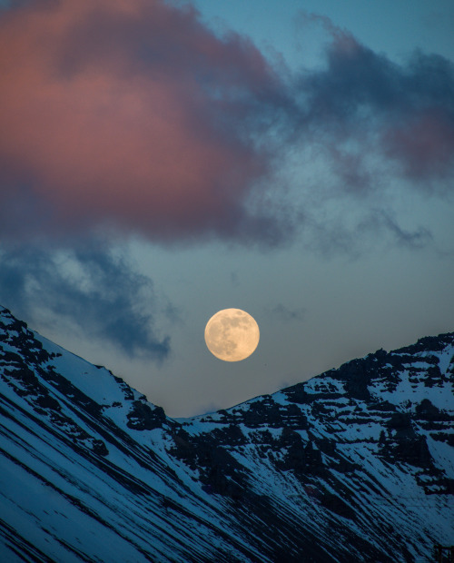 landscapesdaily:Check out our landscape blog - ift.tt/2sGLyRv Moonrise over Icelandic mounta