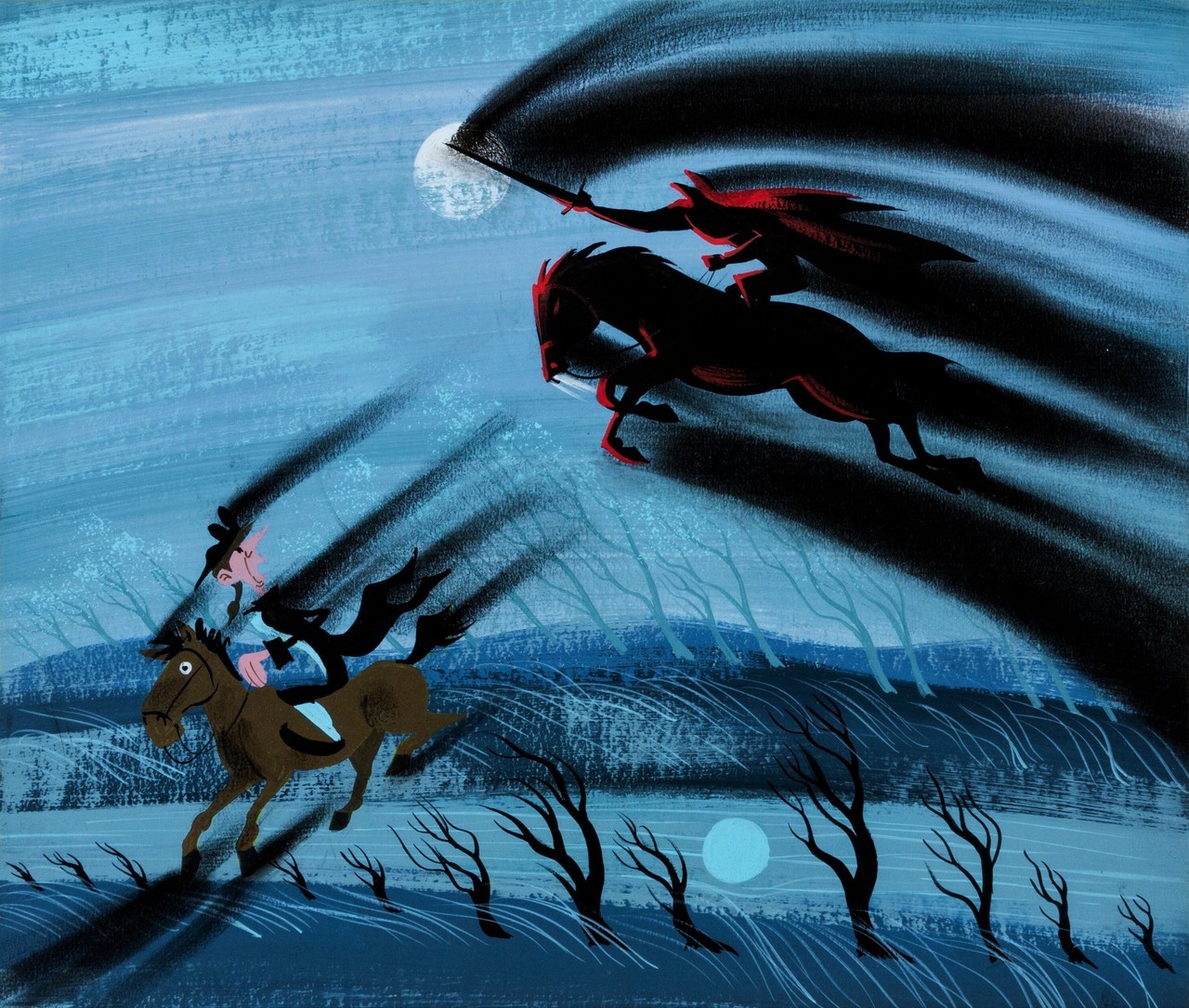 atomic-chronoscaph:
“The Legend of Sleepy Hollow - Concept art by Mary Blair (c.1947)
”