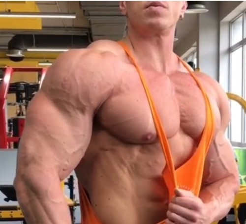 perfectmusclemen2: muschard96: Nikita K gym flexing Nikita Komarov Please repost and follow: https:/