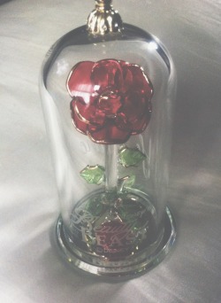 Mermaid-Lice:  Beauty And The Beast Glass Rose, Souvenir From Disneyland In France
