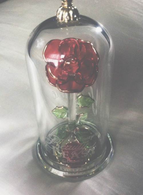 mermaid-lice:  beauty and the beast glass rose, souvenir from disneyland in france 