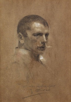   Anders Zorn (Swedish, 1860-1920), Self-Portrait. Pencil, 17.5 X 12.5 Cm.  