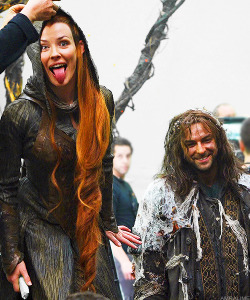 amralime:  Evangeline Lilly and Aidan Turner. The
