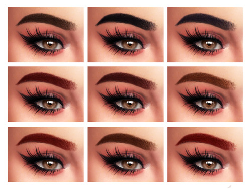 kenzar-sims4: SIDNEY EYEBROWS -12 swatches -eyebrows category -hq compatible -custom thumbnail **t