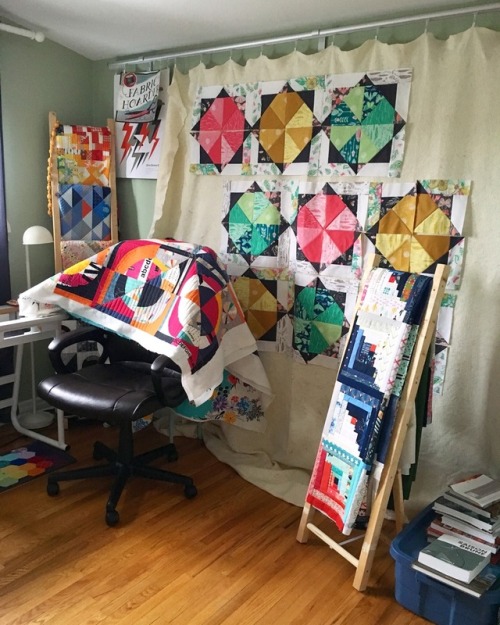 Slow progress on quilting: A long time ago (well, back in October of 2016), I took a class on improv