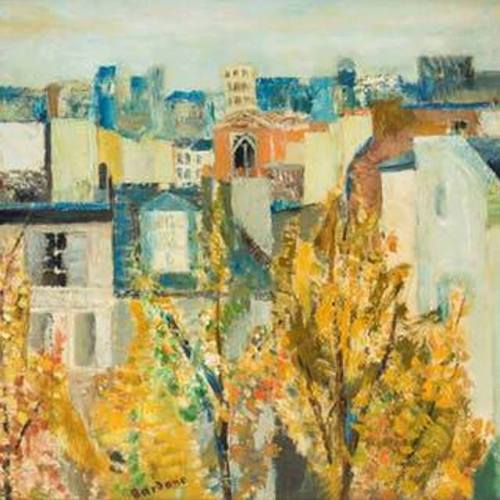 Sur les Toits de Montmartre  -   Guy BardoneFrench,1927-2015Oil on canvas, 46 x55 cm.