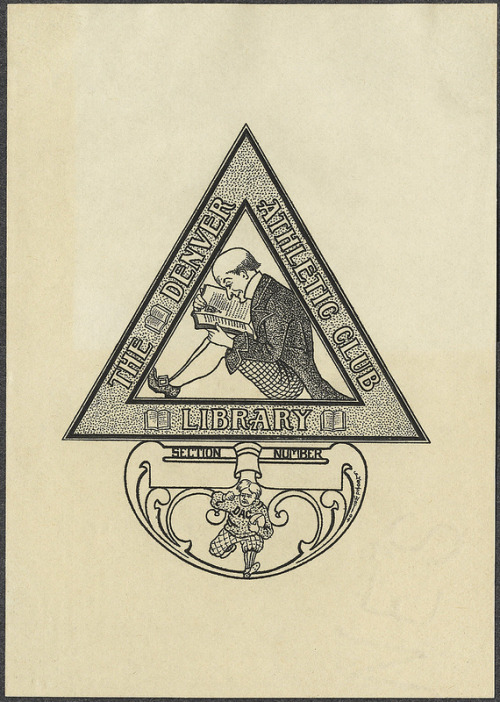 Bookplate (1904). Denver Athletic Club Library. Leota Woy (American, 1867-1962). &ldquo;Wit