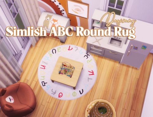 Simlish ABC Round Rug———————————&m