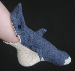 nevskygirl:  Fantastic shark-sock thing!   Naturally getting ready for shark week