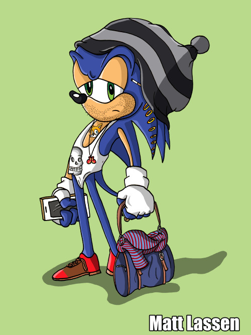 Matt Lassen — Hipster Sonic the Hedgehog (#24 in a series)