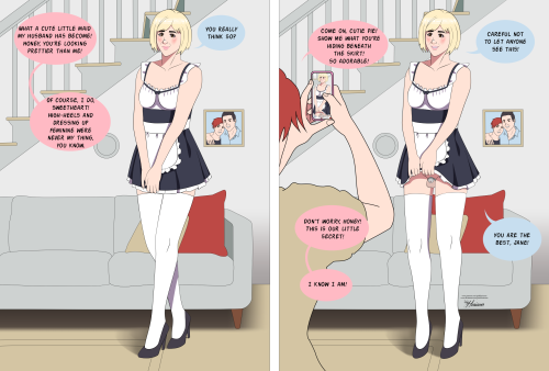 genderrolereversal:  Sissy Maid Husband