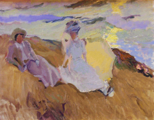 En la playa de Biarritz Madrid   -  Joaquin Sorolla i BastidaSpanish 1863-1923Impressionism