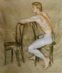 Antonio-M:jon Anderson In White Tights - Paul Cadmus