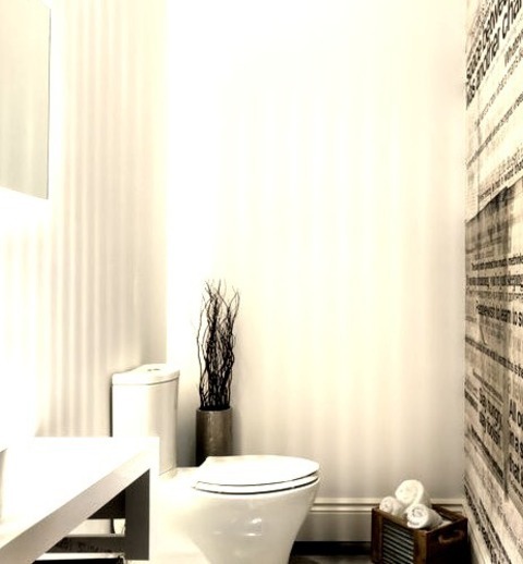 Powder Room - Contemporary Powder Room
