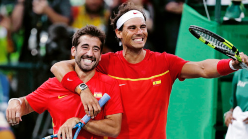 furiarojas:Marc López and Rafael Nadal | 2016 Olympic Semifinals↳ def. Daniel Nestor/Vasek Po