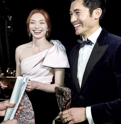  Behind The Scenes At The BAFTAs: Eleanor Tomlinson and Henry Golding 