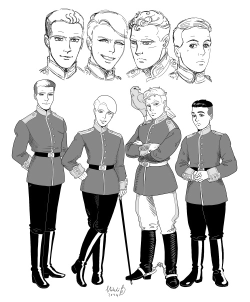 I Originally Just Drew The Girls But Decided To Keep Going And Add The Boys.