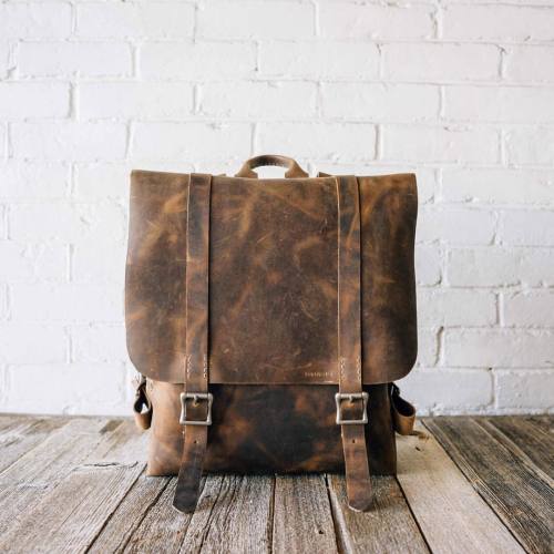 stockandbarrelco: The NEW No.42 | ‘vintage brown’ leather backpack is now available for 