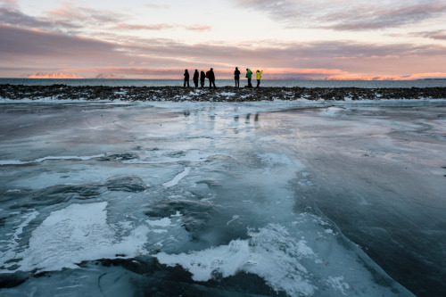 The ice of Bjorndalenselva riverLód rzeki Bjorndalenselva