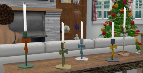 More! This time it’s the candles. These are functioning lights that can be found in Lighting>Tabl