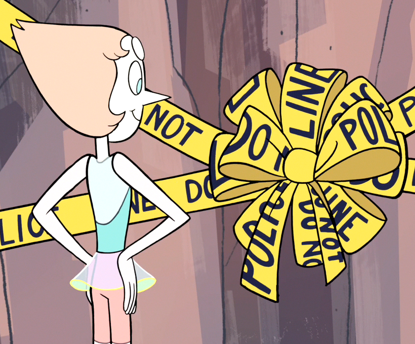 Pearl is good at making this specific kind of bow. She’s always so happy making