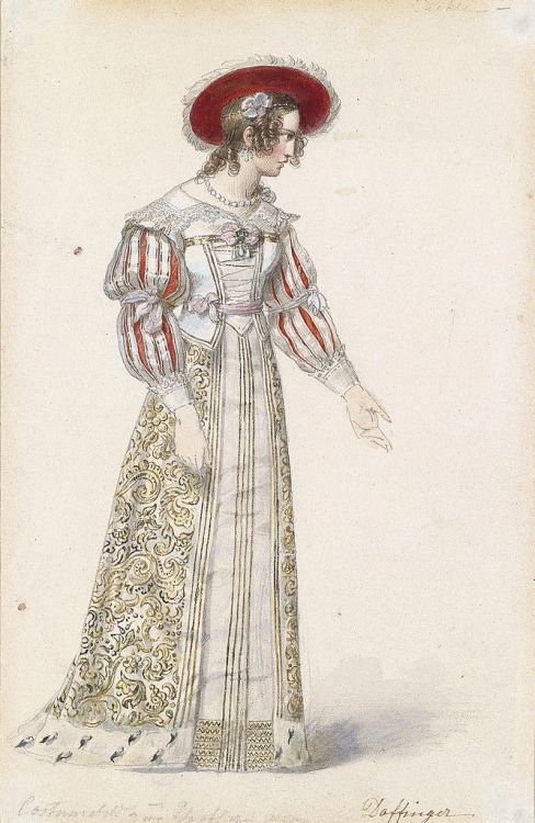 Design for a costume ball by Moritz Michael Daffinger, early 19th century