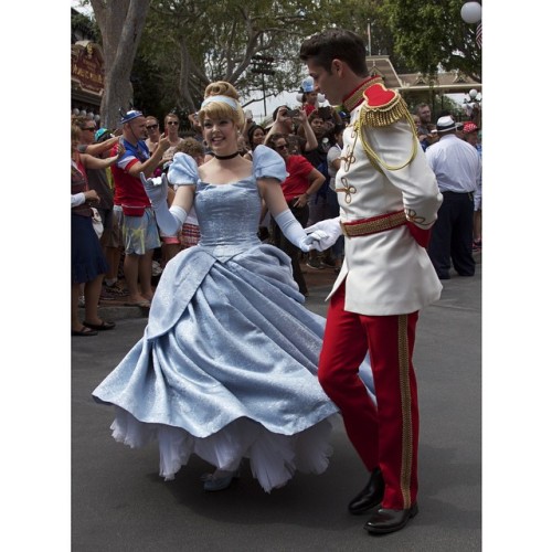 [Day 23: Princess] Cinderella with Prince Charming. Taken on Disneylands 59th birthday. #31daysofmag