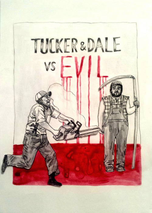 Tucker & Dale vs Evil (2010), dir. Eli Craig“… college kids killin’ themselves all over m