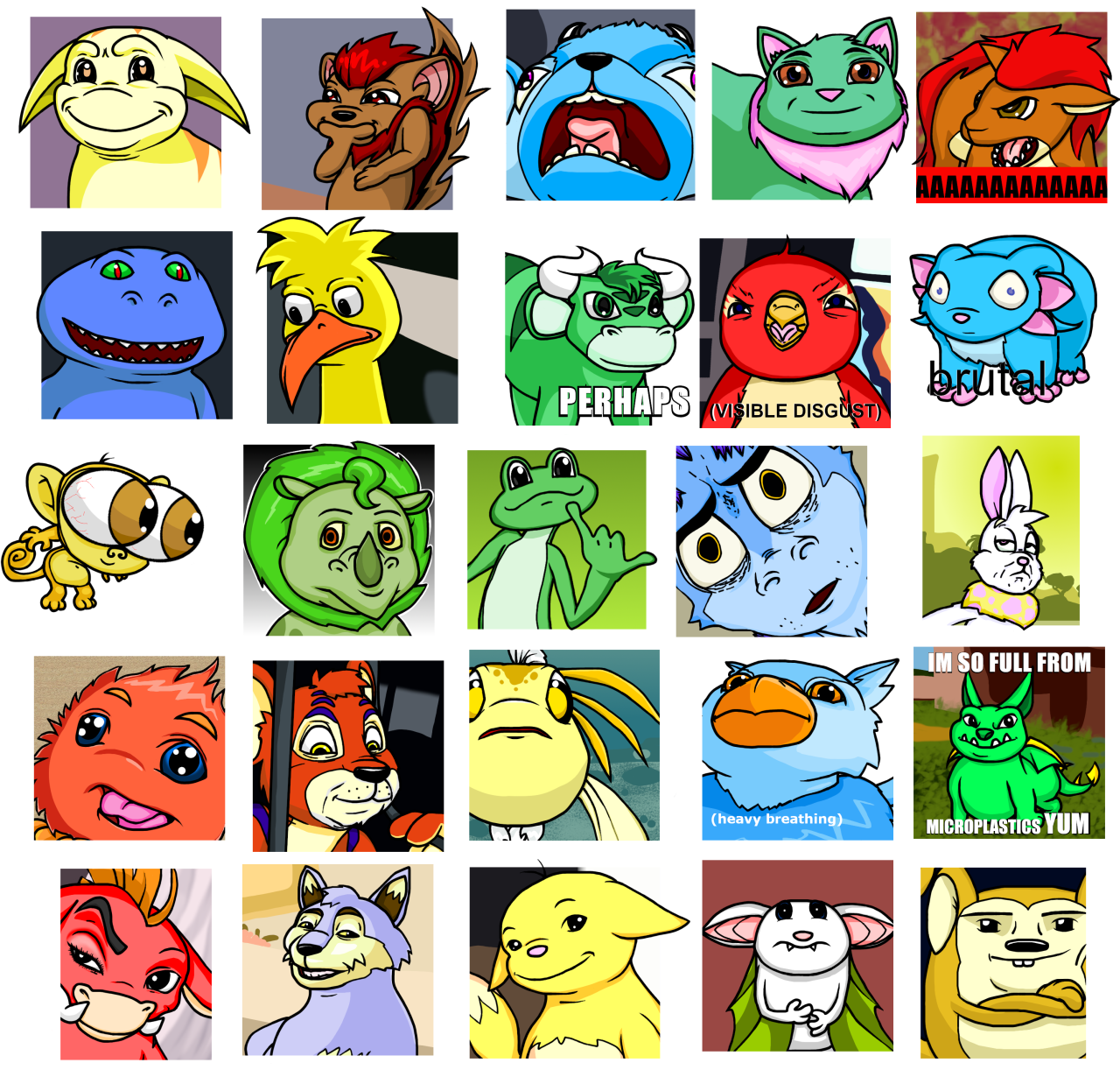 Full set of all stickers I’ve recreated with Neopets here’s a Drive link if you want to download them I’ll see how to make 