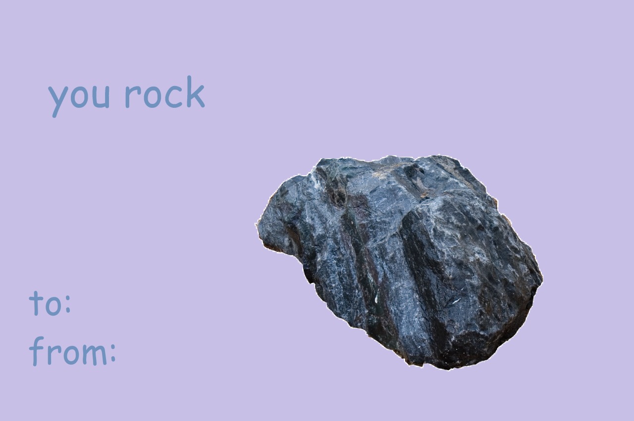 cake-and-leave:another set of ms paint valentines, rock based this time