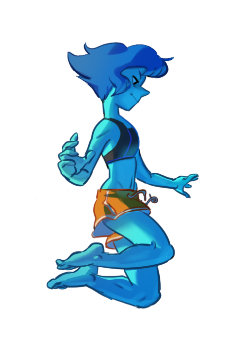 albrii:holy fuck i love drawing lapis in a sports bra