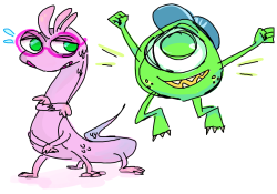 sparksharpedo:  Mike &amp; Randall ! Both of them are very cute aaa man.. 