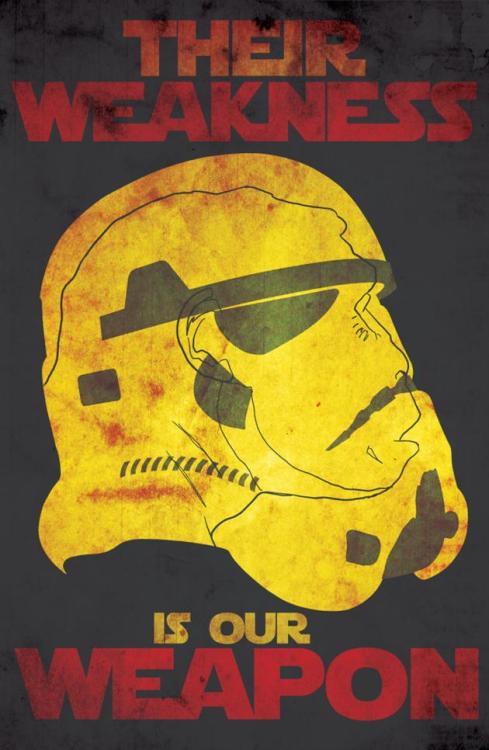 wired:  archiemcphee:  Artist Patty McPancakes created an awesome series of striking Star Wars propaganda posters. [via HiConsumption]  Because it’s Sunday, and because it’s Star Wars.