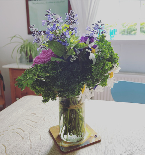 10/6.2022 - a lovely little fresh bouquet awaited us at our AirBnB.