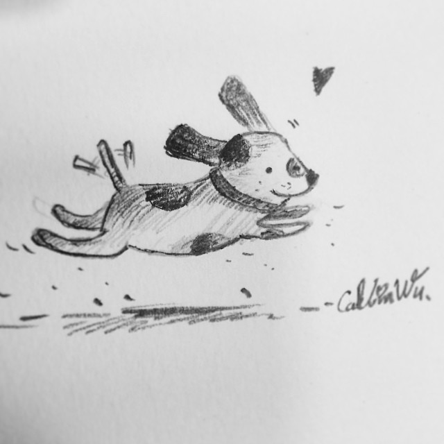 Happy #doggy #love to run
#doodle #draw #illustration #calvinwu