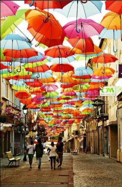 srtazagala:  Flying umbrella in Portugal. 