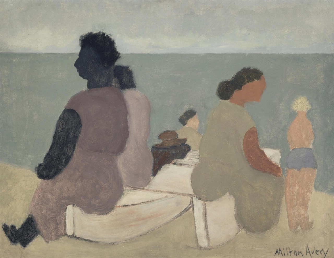 thunderstruck9:  Milton Avery (American, 1885-1965), Sitters by the Sea, 1933. Oil