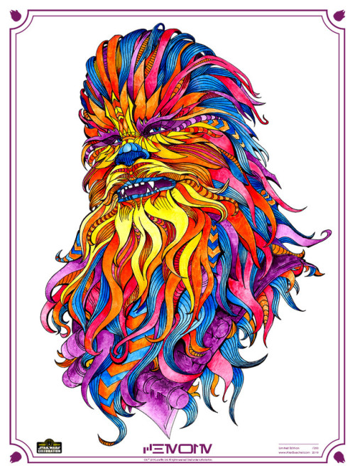 tiefighters:“Chewie” - Star Wars Celebration 2019 Art Print Created byAlex Buechel